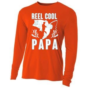 Fisher Reel Cool Papa Fishing Cute Gift Cooling Performance Long Sleeve Crew