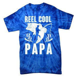 Fisher Reel Cool Papa Fishing Cute Gift Tie-Dye T-Shirt