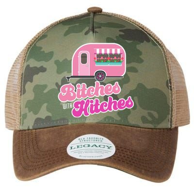 Funny Rv Camper Bitches With Hitches Gift Legacy Tie Dye Trucker Hat