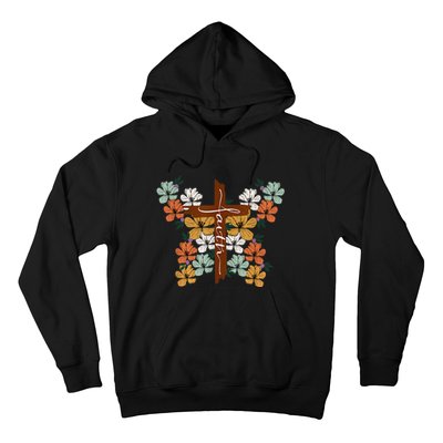 Faith Retro Cross Butterfly Religious Gifts Christian Wo Hoodie