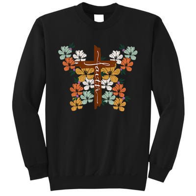 Faith Retro Cross Butterfly Religious Gifts Christian Wo Sweatshirt