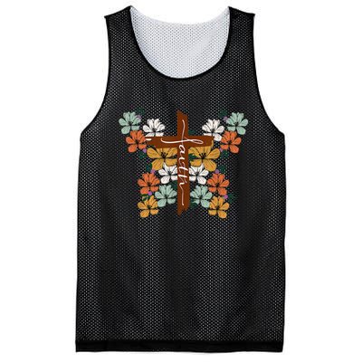 Faith Retro Cross Butterfly Religious Gifts Christian Wo Mesh Reversible Basketball Jersey Tank