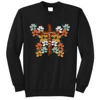 Faith Retro Cross Butterfly Religious Gifts Christian Wo Tall Sweatshirt