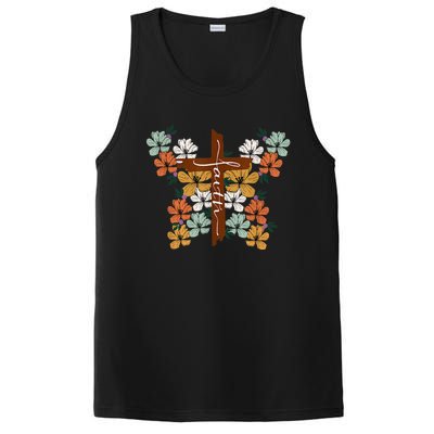 Faith Retro Cross Butterfly Religious Gifts Christian Wo PosiCharge Competitor Tank