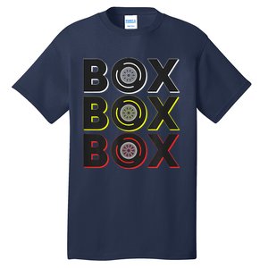 Formula Racing Car Box Box Box Radio Call To Pit Box Tall T-Shirt