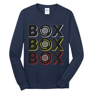 Formula Racing Car Box Box Box Radio Call To Pit Box Tall Long Sleeve T-Shirt