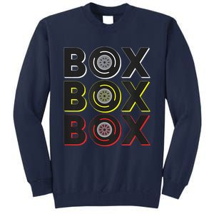 Formula Racing Car Box Box Box Radio Call To Pit Box Tall Sweatshirt