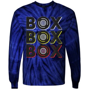 Formula Racing Car Box Box Box Radio Call To Pit Box Tie-Dye Long Sleeve Shirt