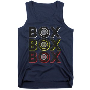 Formula Racing Car Box Box Box Radio Call To Pit Box Tank Top