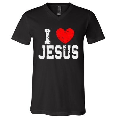 Faith Religious Christianity Jesus Lord Jesus V-Neck T-Shirt