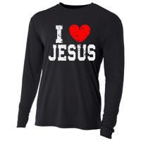 Faith Religious Christianity Jesus Lord Jesus Cooling Performance Long Sleeve Crew