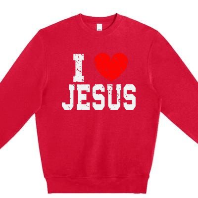 Faith Religious Christianity Jesus Lord Jesus Premium Crewneck Sweatshirt