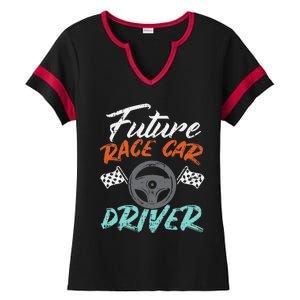 Future Race Car Driver Cute Racing Racer Ladies Halftime Notch Neck Tee