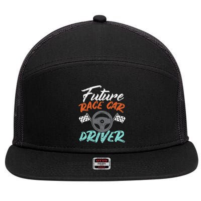 Future Race Car Driver Cute Racing Racer 7 Panel Mesh Trucker Snapback Hat