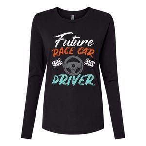 Future Race Car Driver Cute Racing Racer Womens Cotton Relaxed Long Sleeve T-Shirt