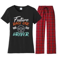 Future Race Car Driver Cute Racing Racer Women's Flannel Pajama Set