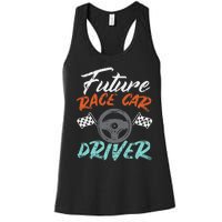 Future Race Car Driver Cute Racing Racer Women's Racerback Tank