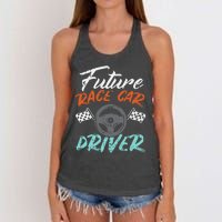 Future Race Car Driver Cute Racing Racer Women's Knotted Racerback Tank