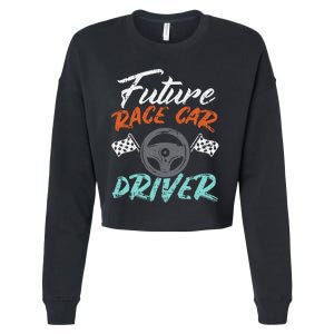 Future Race Car Driver Cute Racing Racer Cropped Pullover Crew