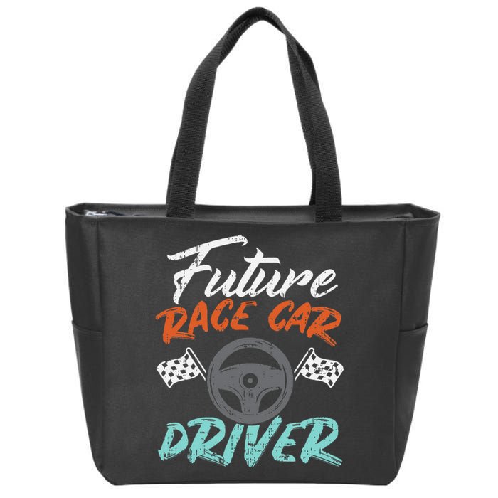 Future Race Car Driver Cute Racing Racer Zip Tote Bag