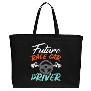 Future Race Car Driver Cute Racing Racer Cotton Canvas Jumbo Tote