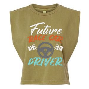 Future Race Car Driver Cute Racing Racer Garment-Dyed Women's Muscle Tee