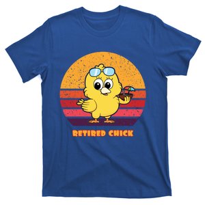 Funny Retired Chick Retro Sunset Retired Chick Gift Ideas Gift T-Shirt