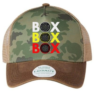 Formula Racing Car Box Box Box Radio Call To Pitbox Car Race Legacy Tie Dye Trucker Hat