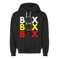 Formula Racing Car Box Box Box Radio Call To Pitbox Car Race Garment-Dyed Fleece Hoodie