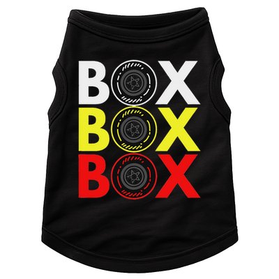Formula Racing Car Box Box Box Radio Call To Pitbox Car Race Doggie Tank