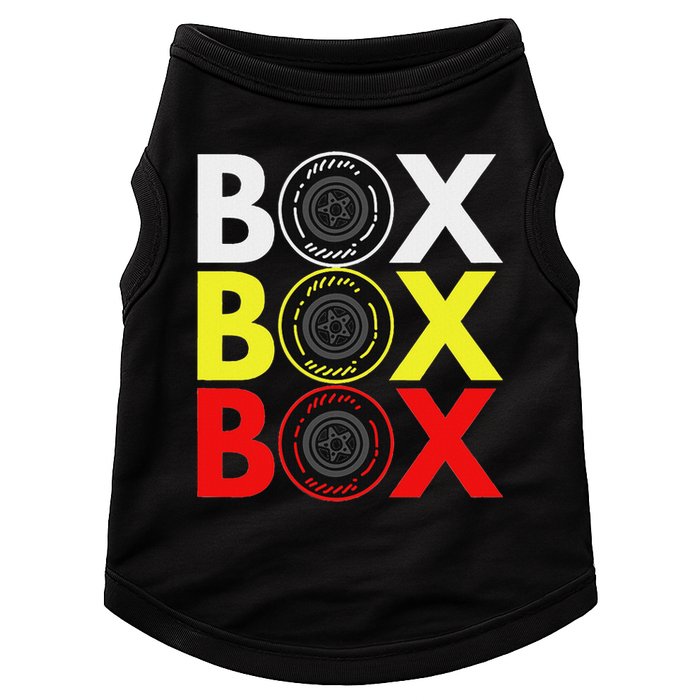 Formula Racing Car Box Box Box Radio Call To Pitbox Car Race Doggie Tank