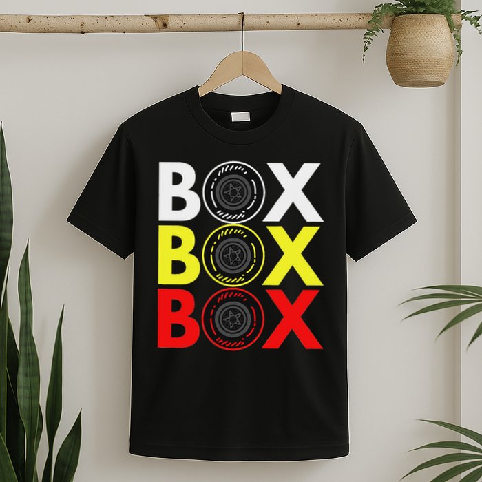 Formula Racing Car Box Box Box Radio Call To Pitbox Car Race T-Shirt