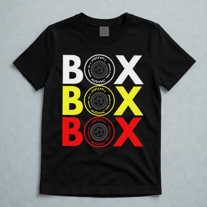 Formula Racing Car Box Box Box Radio Call To Pitbox Car Race T-Shirt
