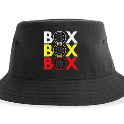 Formula Racing Car Box Box Box Radio Call To Pitbox Car Race Sustainable Bucket Hat