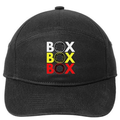 Formula Racing Car Box Box Box Radio Call To Pitbox Car Race 7-Panel Snapback Hat