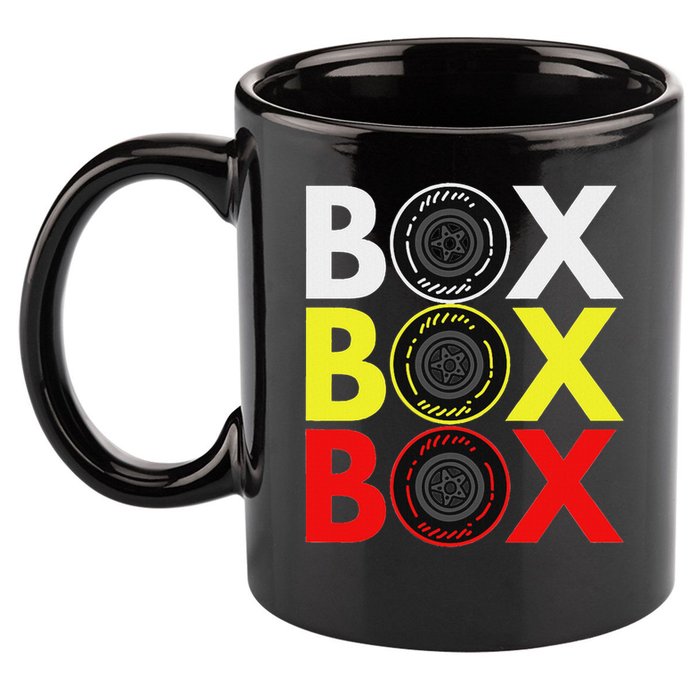 Formula Racing Car Box Box Box Radio Call To Pitbox Car Race 11oz C Handle Ceramic Mug