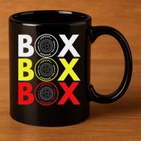 Formula Racing Car Box Box Box Radio Call To Pitbox Car Race 11oz C Handle Ceramic Mug