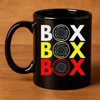 Formula Racing Car Box Box Box Radio Call To Pitbox Car Race 11oz C Handle Ceramic Mug