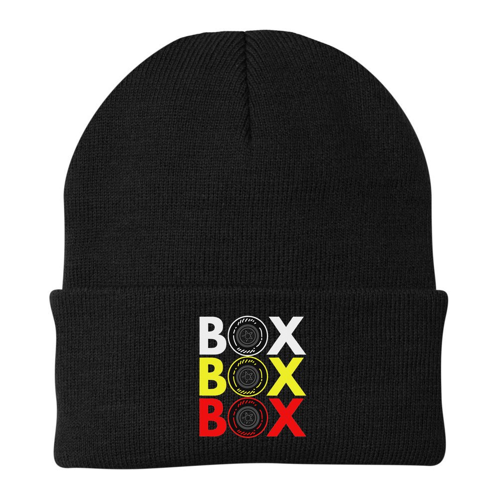 Formula Racing Car Box Box Box Radio Call To Pitbox Car Race Beanie