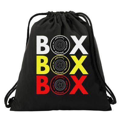 Formula Racing Car Box Box Box Radio Call To Pitbox Car Race Drawstring Bag