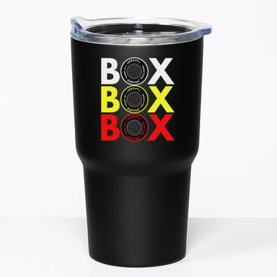 Formula Racing Car Box Box Box Radio Call To Pitbox Car Race Tumbler