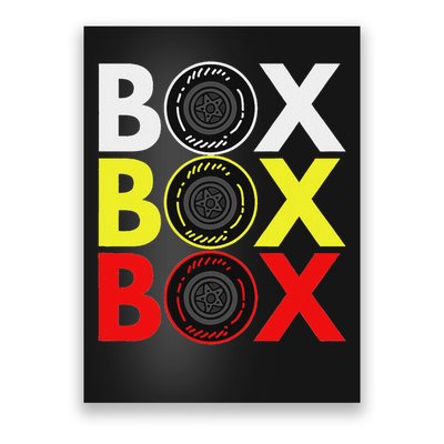 Formula Racing Car Box Box Box Radio Call To Pitbox Car Race Poster