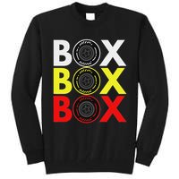 Formula Racing Car Box Box Box Radio Call To Pitbox Car Race Tall Sweatshirt