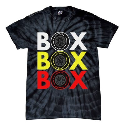 Formula Racing Car Box Box Box Radio Call To Pitbox Car Race Tie-Dye T-Shirt