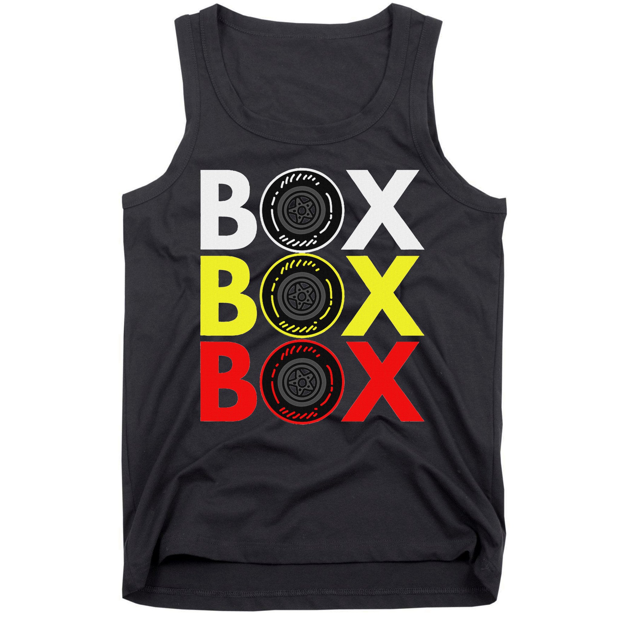Formula Racing Car Box Box Box Radio Call To Pitbox Car Race Tank Top