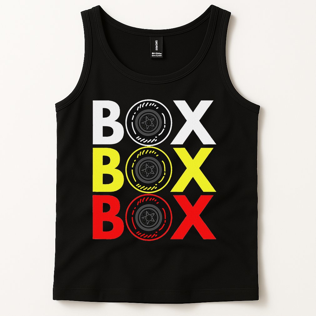 Formula Racing Car Box Box Box Radio Call To Pitbox Car Race Tank Top
