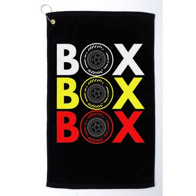 Formula Racing Car Box Box Box Radio Call To Pitbox Car Race Golf Towel