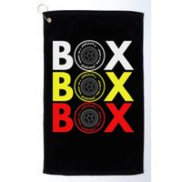 Formula Racing Car Box Box Box Radio Call To Pitbox Car Race Golf Towel