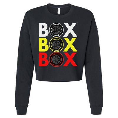 Formula Racing Car Box Box Box Radio Call To Pitbox Car Race Cropped Pullover Crew
