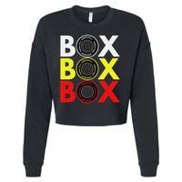 Formula Racing Car Box Box Box Radio Call To Pitbox Car Race Cropped Pullover Crew